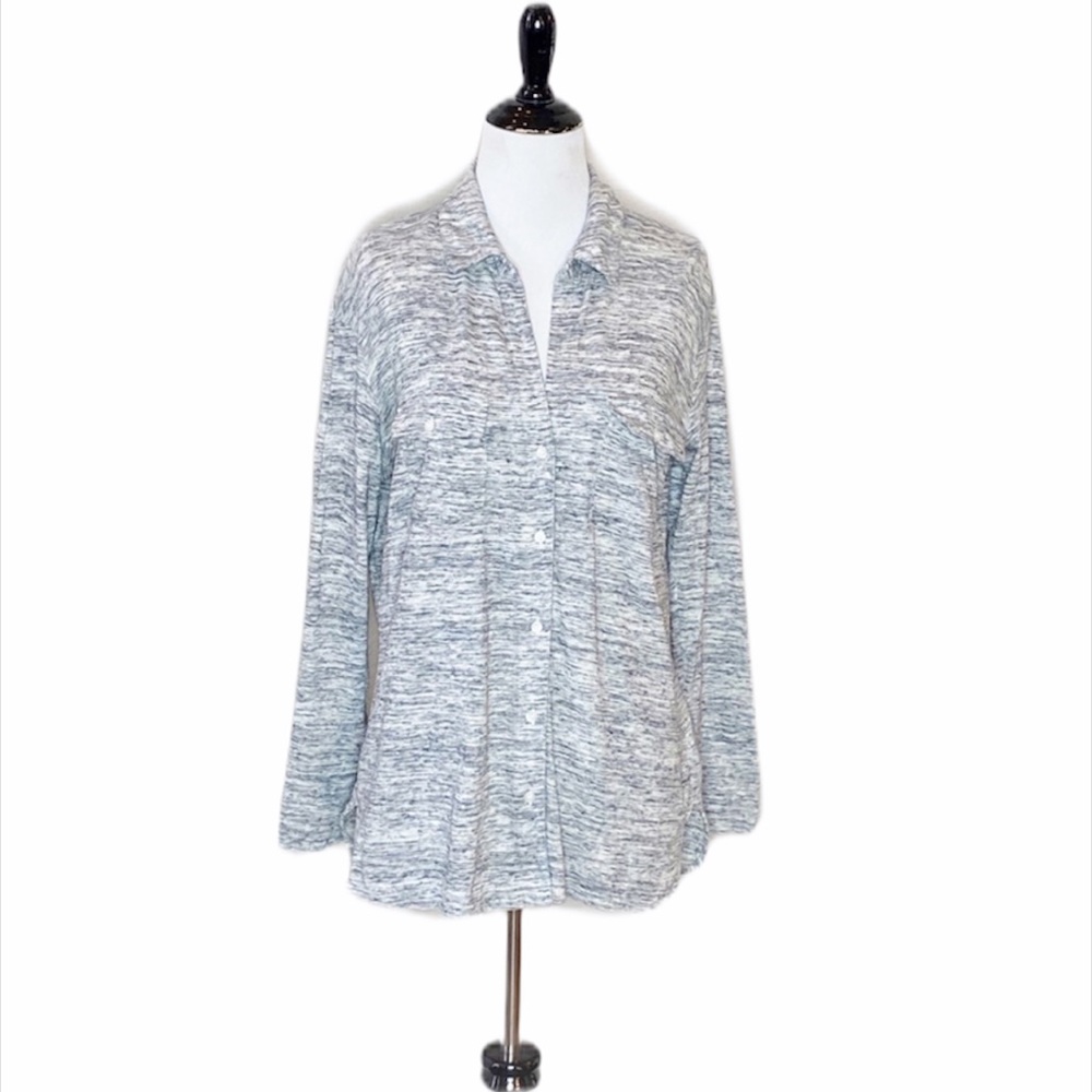 James Perse Standard Gray Melange button down-Size  Large